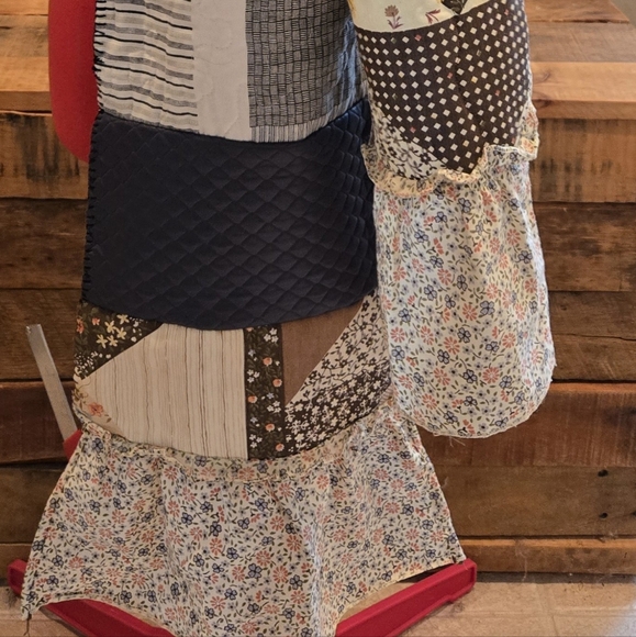 Upcycled Blanket patch winter Scarf handmade Ruffle Dont Throw It Out - Picture 6 of 7